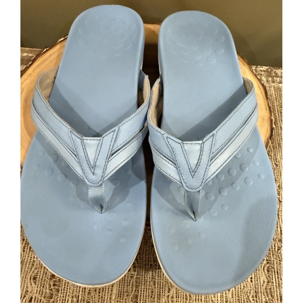 Vionic Tide II Women's Light Blue Orthotic Flip Flop Sandals Size 11